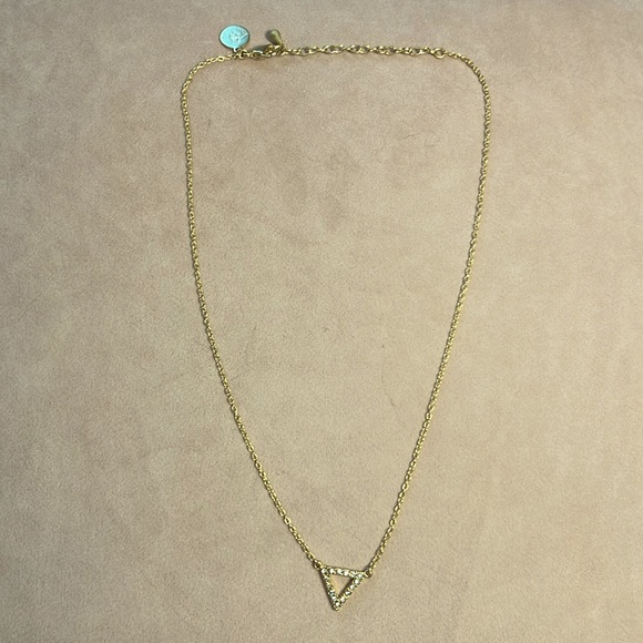 Jewelry - Loren Hope crystal triangle necklace. Adjustable clasp.